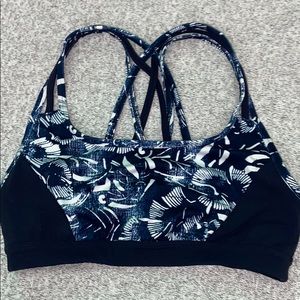 Blue and White Athleta Sports Bra, XS
